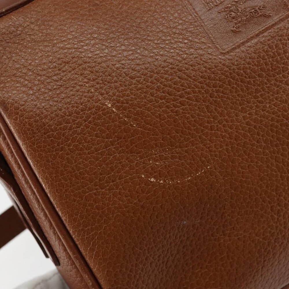 Authentic Burberrys Nova Check Shoulder Bag Leather Brown Gold - Picture 6 of 16